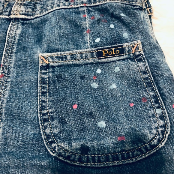 Polo Ralph Lauren Denim Paint Overall Jumper Dress - Picture 3 of 6